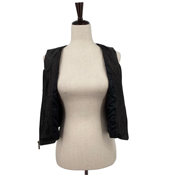 Petite Sophisticate 100% Genuine Leather Full Zip Vest, Size Small - Picture 8 of 8